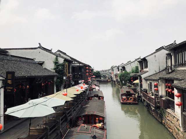 China Wasserdörfer Bootsfahrt