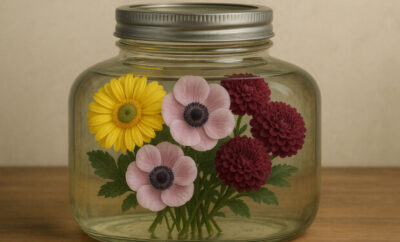 Blumen im Glas